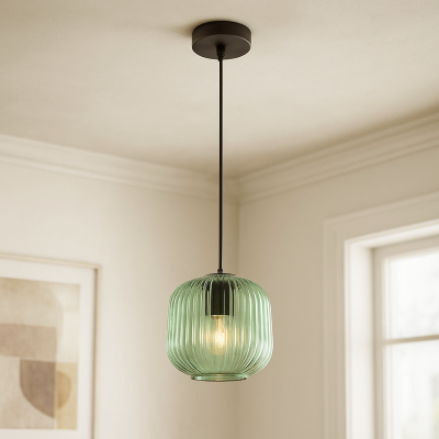 Design pendler lampe grøn, Charlois
