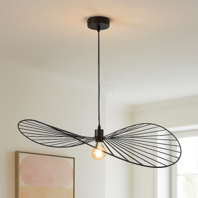 Retro pendler lampe sort, Jolinda