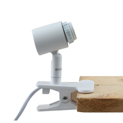 Plast klemmespot hvid, Merve, med brytare