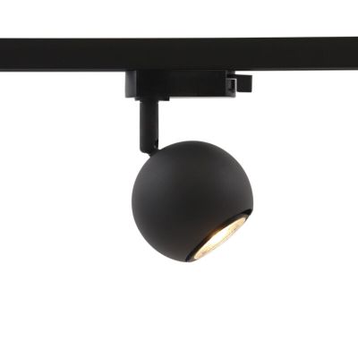 Modern 1-faset lampe på lyseskinne sort, Alco