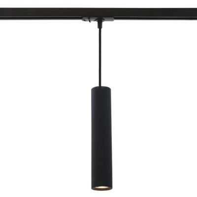 Modern 1-faset lampe på lyseskinne sort, Nadi