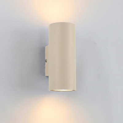 Modern up down væglampe beige, Elena