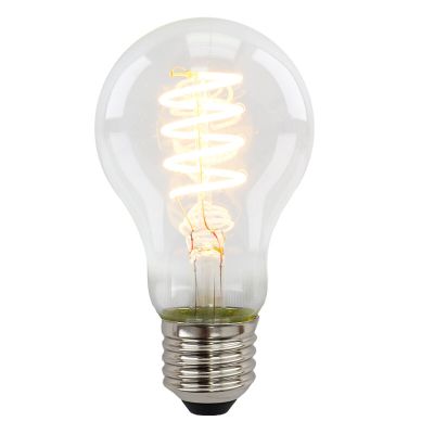 Dæmpbar Olucia E27 LED pære, Tuelo, A60, 4w, gennemsigtigt glas, 2700k