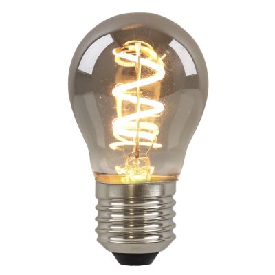 Dimmbare Olucia E27 filament pære Tuelo, grå, P45, 4W, 2200K