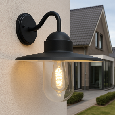 Klassisk udendørslampe sort, Maxx, IP44