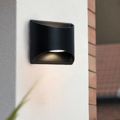 Modern udendørslampe sort, Stein, 8W, 3000K LED, IP54