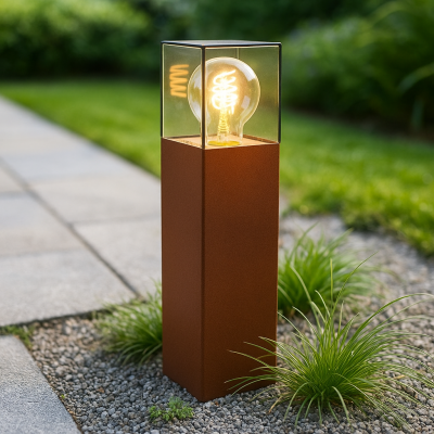 Modern udendørslampe rustfarvet, Sanel, IP44