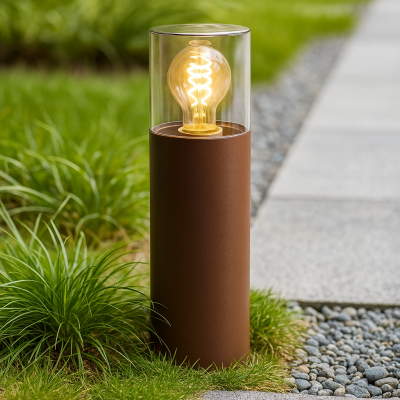 Modern udendørslampe rustfarvet, Sanel, IP44