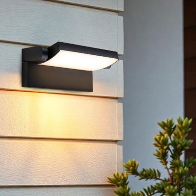 Modern udendørslampe sort, Alet, 12,5W, 3000K LED, IP54