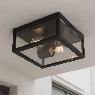 Modern udendørslampe sort, Ivanka, IP44