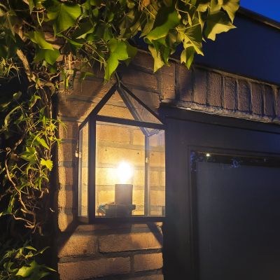 Klassisk udendørslampe sort, Janco, IP23