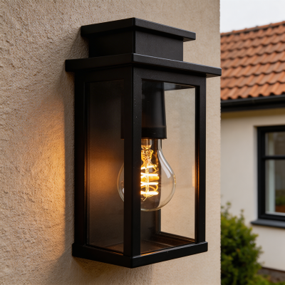 Modern udendørslampe sort, Jesca, IP44
