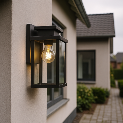 Modern udendørslampe sort, Jesca, IP44