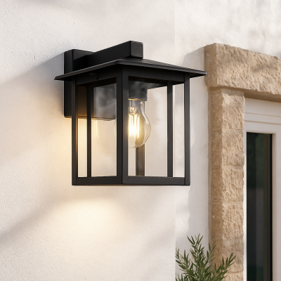 Modern udendørslampe sort, Amalie, IP54