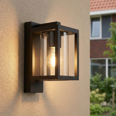 Modern udendørslampe sort, Amalie, IP54