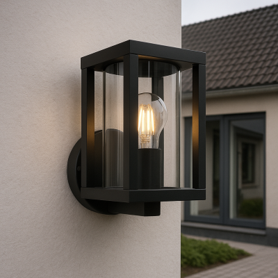 Modern udendørslampe sort, Amalie, IP54