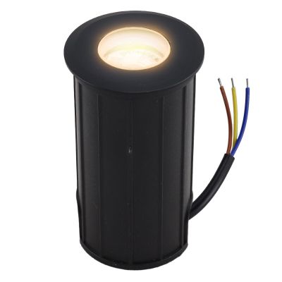 Aluminium nedgravningsspot sort, Catamarca, 3W, 2700K LED, IP68