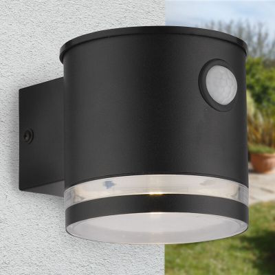 Modern udendørs væglampe solcelle sort, Tommy, 1W, 2700K LED, IP54