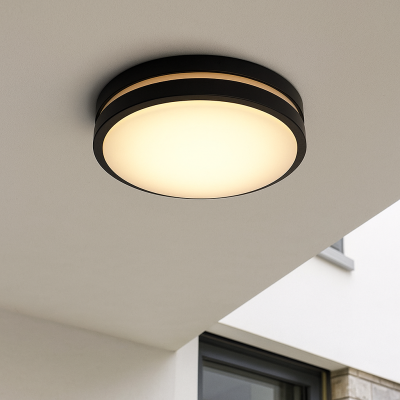 Plast udendørslampe sort, James, IP44