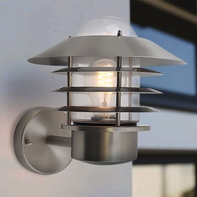 Rustfrit Stål udendørslampe sølv, Felice, IP44