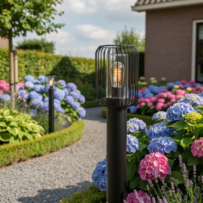 Modern udendørslampe sort, Enya, IP44