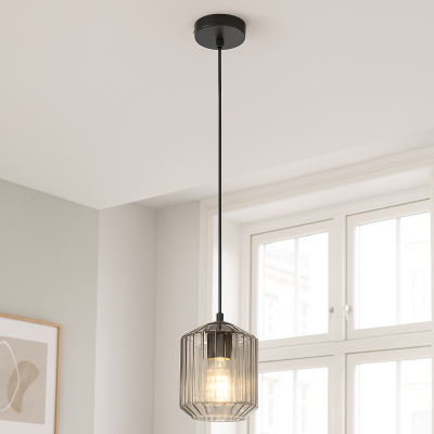 Retro pendler lampe gennemsigtig, Jisca