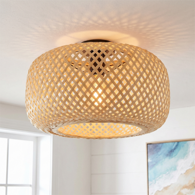 Bambus loftlampe brun, Kiki
