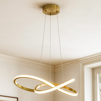 Design pendler lampe messing, Tanya