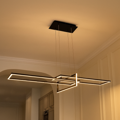 Modern pendler lampe sort, Alessandro