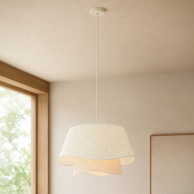 Rustik pendler lampe beige, Mimi