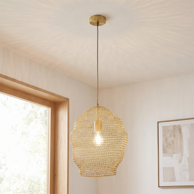 Design pendler lampe guld, Sep