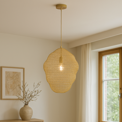 Design pendler lampe guld, Sep