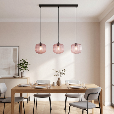 Design pendler lampe lyserød, Charlois