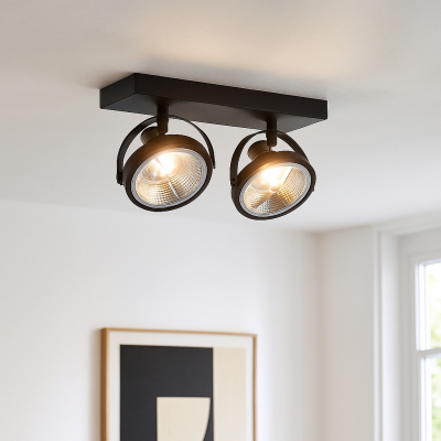 Modern loftlampe sort, Morris