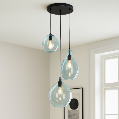 Design pendler lampe blå, Cees