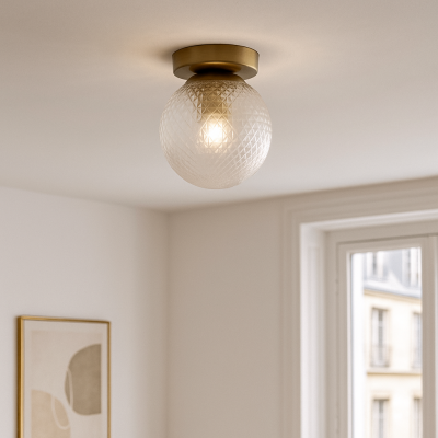 Retro loftlampe gennemsigtig, Johnson