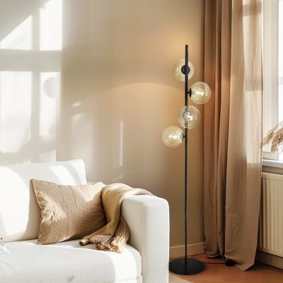 Design gulv lampe rav, Remo, med brytare