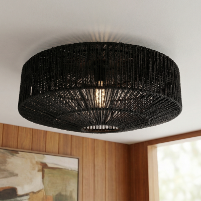 Rustik loftlampe sort, Pippa