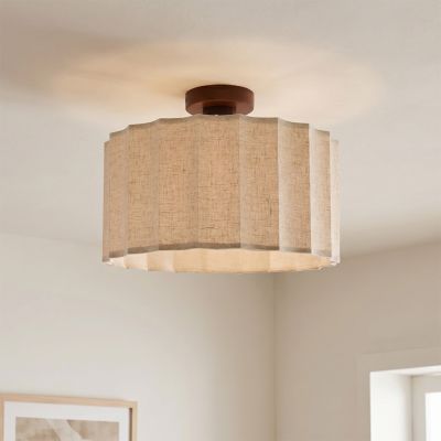 Rustik loftlampe beige, Loulou