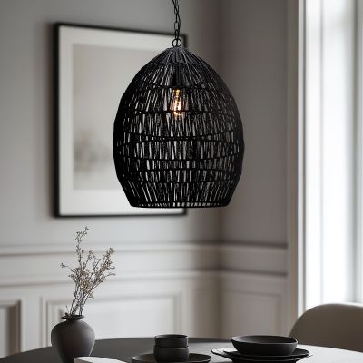 Industri pendler lampe sort, Peggy