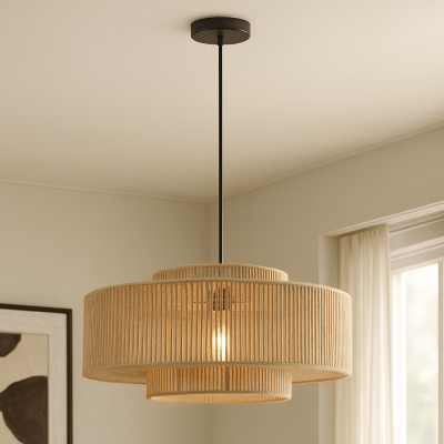 Rustik pendler lampe brun, Selena