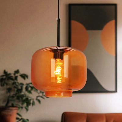 Retro pendler lampe brun, Anniek