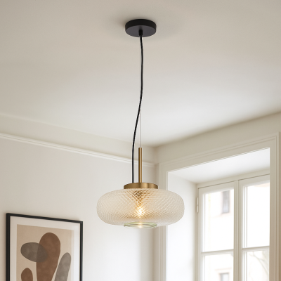 Retro pendler lampe gennemsigtig, Johnson