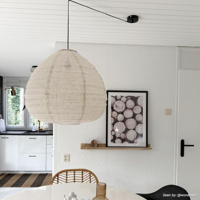 Rustik pendler lampe beige, Leila