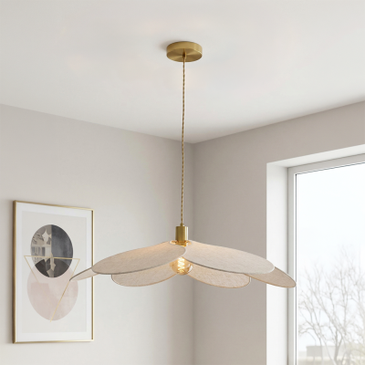 Rustik pendler lampe beige, Nena