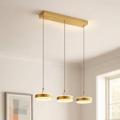 Design pendler lampe messing, Lava, 56W, 3000K LED