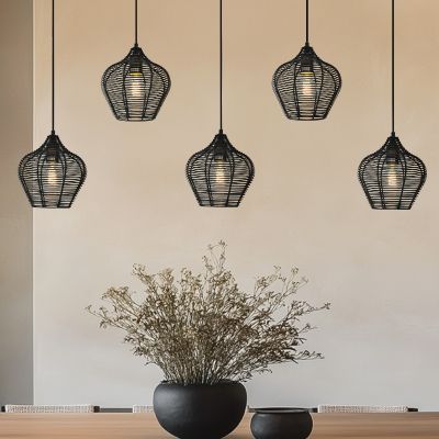 Industri pendler lampe sort, Pepita
