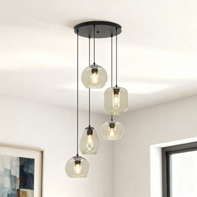 Modern pendler lampe grøn, Caia