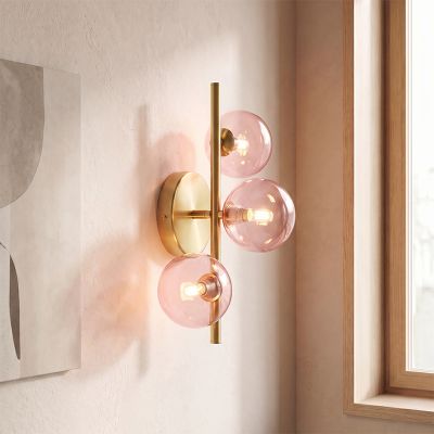 Design væglampe lyserød, Remo