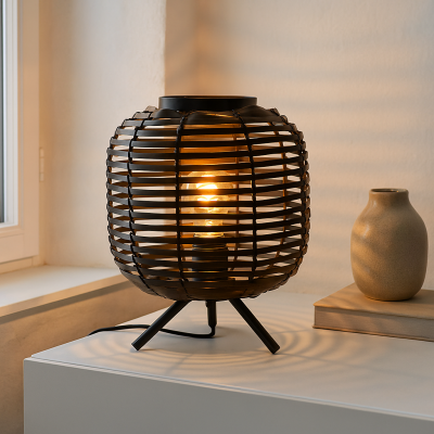 Industri bordlampe sort, Pinar, med brytare